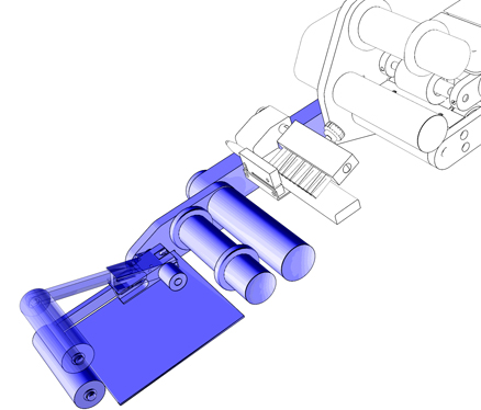 Fixed peeler with adaptive sponge roller