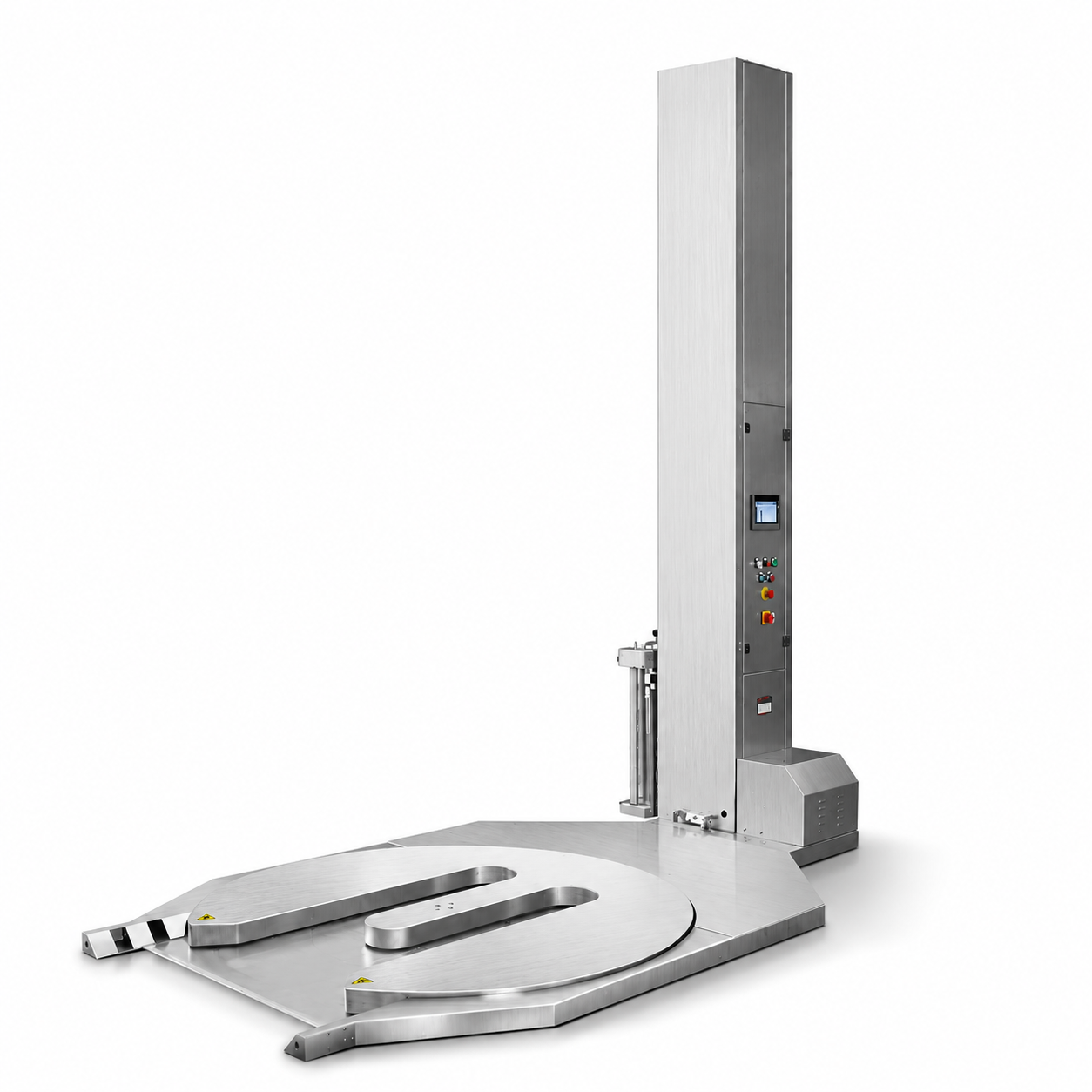Open table stretch wrapping machine