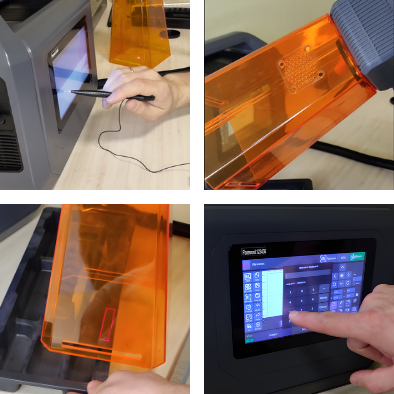 Funkcijas: vadības pildspalva, ventilācija, lāzera rāmis, skārienekrāns
