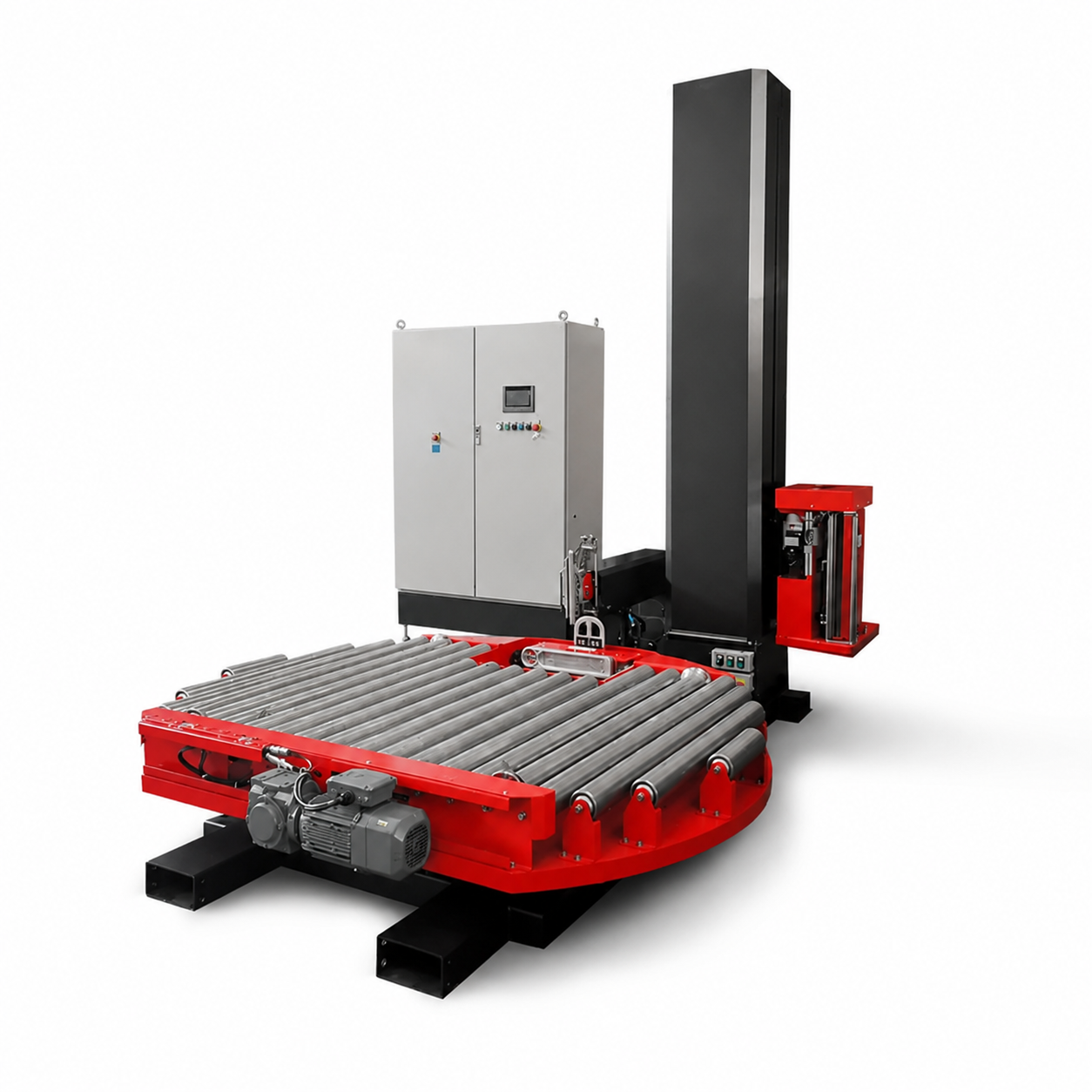 Automatic stretch wrapping machine